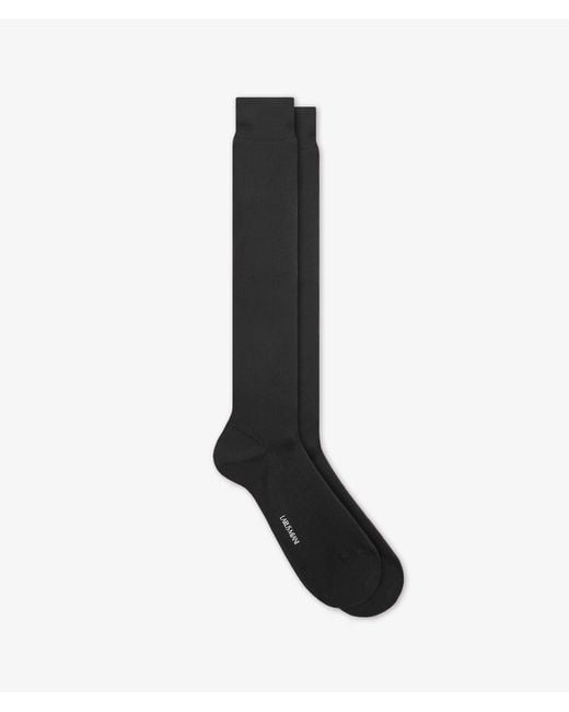 Larusmiani Black Ribbed Socks Socks for men
