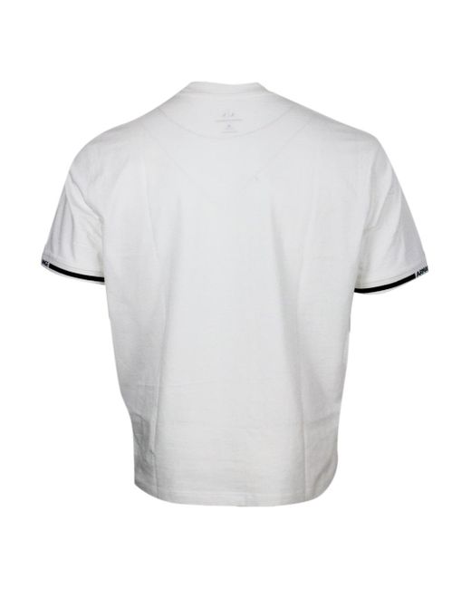 Armani Gray Short-Sleeved Crew-Neck T-Shirt With Logo On The Sleeves for men