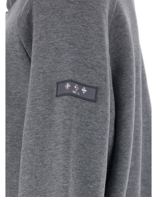 Tatras Gray Baccaro Sweatshirt With Hood And Logo Patch On The Sleeve for men