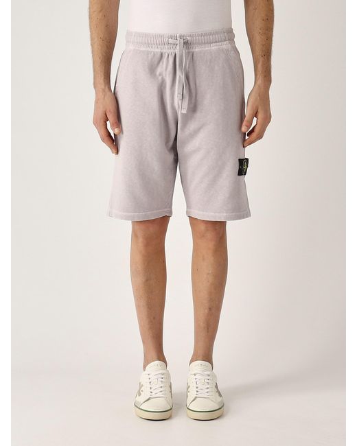 Stone Island Natural Felpa Bermuda Bermuda for men