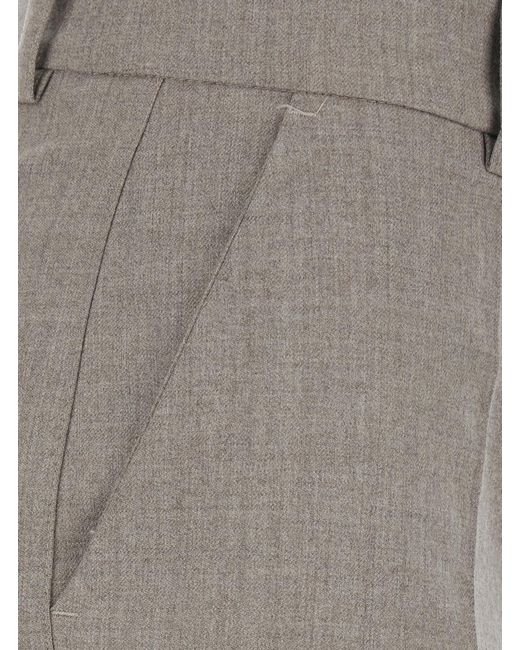 P.A.R.O.S.H. Gray Trousers Flanel Wool