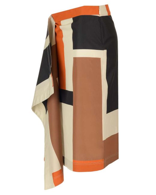Fendi Multicolor Printed Poplin Skirt