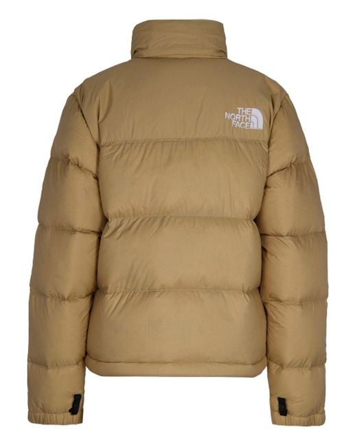 The North Face Natural Padded Quilted Coat With High Collar