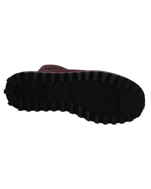 Dolce & Gabbana Purple Nylon Boots Padded Mid Shoes for men