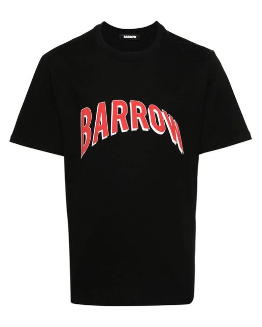 Barrow Black Cotton T-Shirt for men