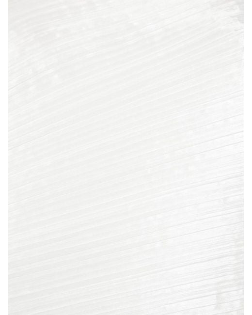 Pleats Please Issey Miyake White Madame-T Pleated Stole