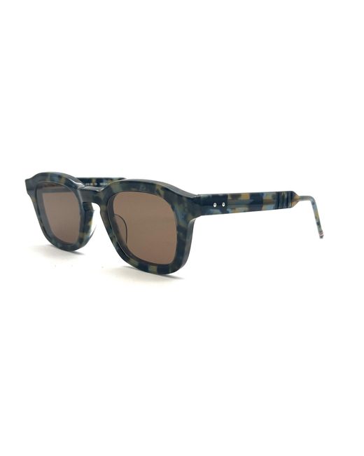 Thom Browne Blue Square Frame Sunglasses for men