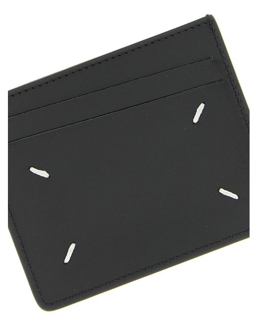 Maison Margiela Black 'Stitching' Card Holder for men