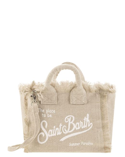 Mc2 Saint Barth Natural Linen Mini Vanity Bag