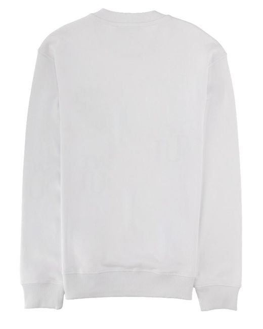 Versace Jeans Couture White Sweatshirt With Logo Cotton Sweatshirts for men