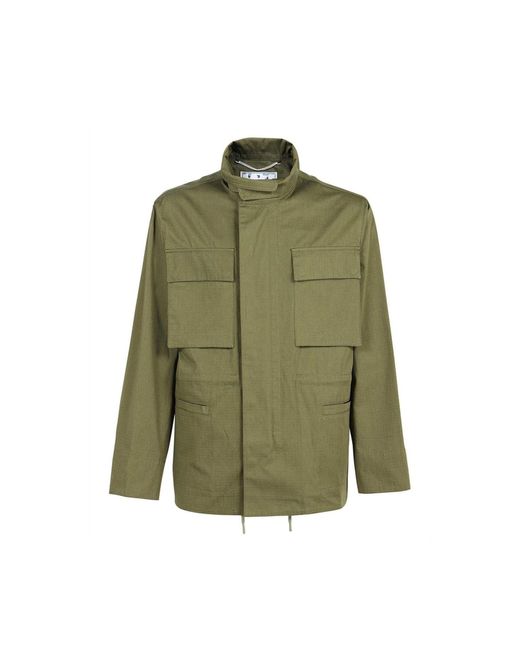 Off-White c/o Virgil Abloh Green Arrow Field Cotton Jacket for men