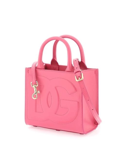 Dolce & Gabbana Pink Dg Daily Small Tote Bag