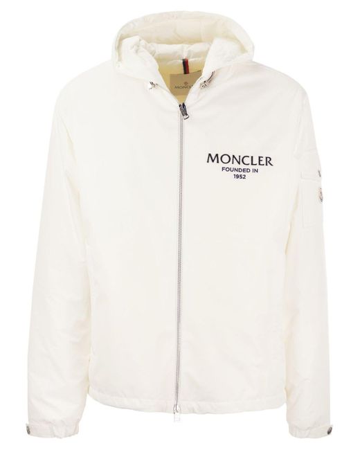 Moncler White Granero Lightweight Down Jacket With Hood for men