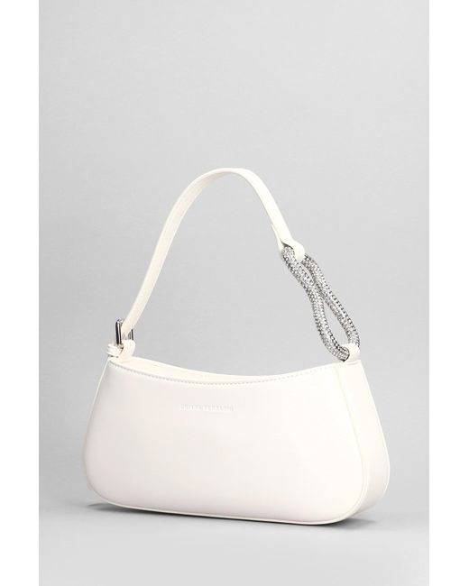 Chiara Ferragni Natural Shoulder Bag In White Faux Leather