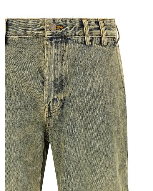Entire studios Green Cuff Surface Wave Jeans