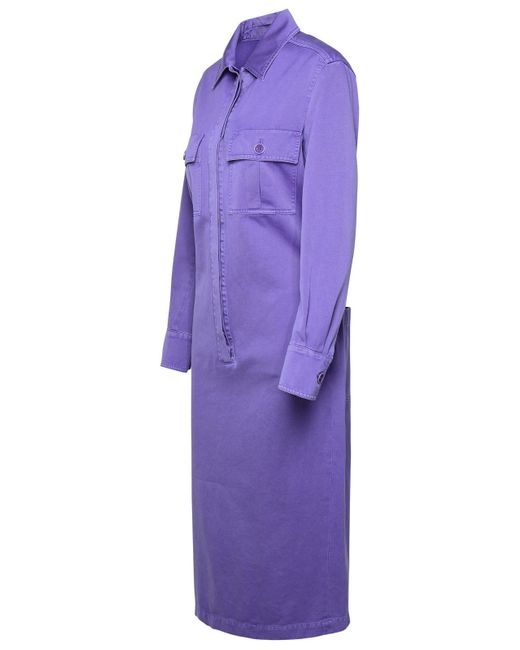 Max Mara Purple 'Cennare' Cotton Dress