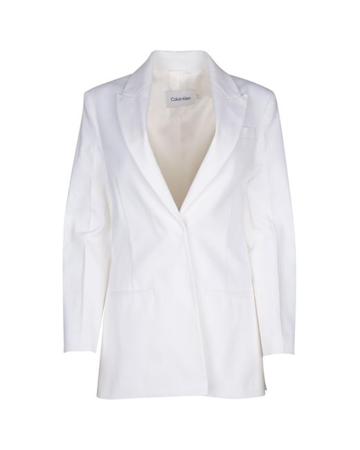 Calvin Klein White Jackets And Vests