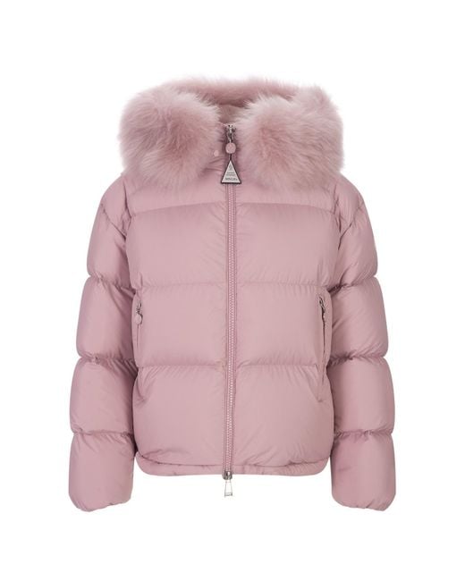 Moncler Pink Mino Short Down Jacket
