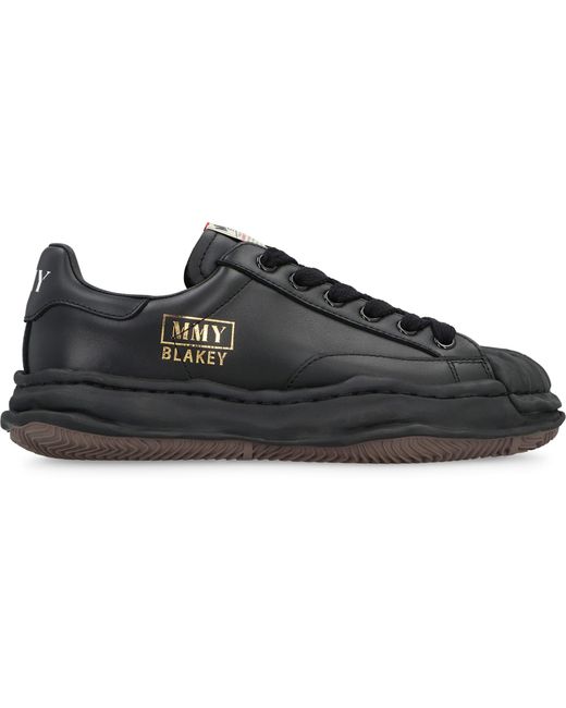 Maison Mihara Yasuhiro Black Blakey Leather Low-Top Sneakers for men