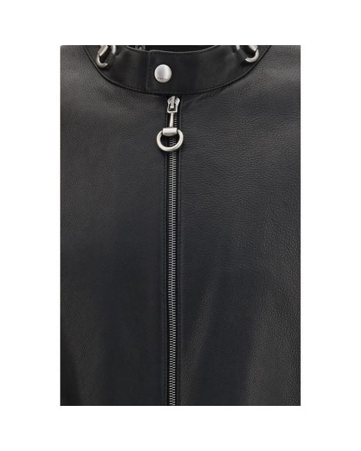 Gucci Black Calf Leather Bos Taurus Biker Jacket Clothing for men