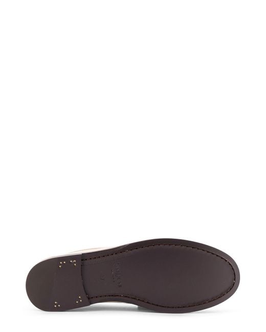 ローファー・オックスフォード Saint Laurent Laurent 05 Moc Leather Loafers Saint Laurent Laurent 05 Leather Loafers in Natural | Lyst