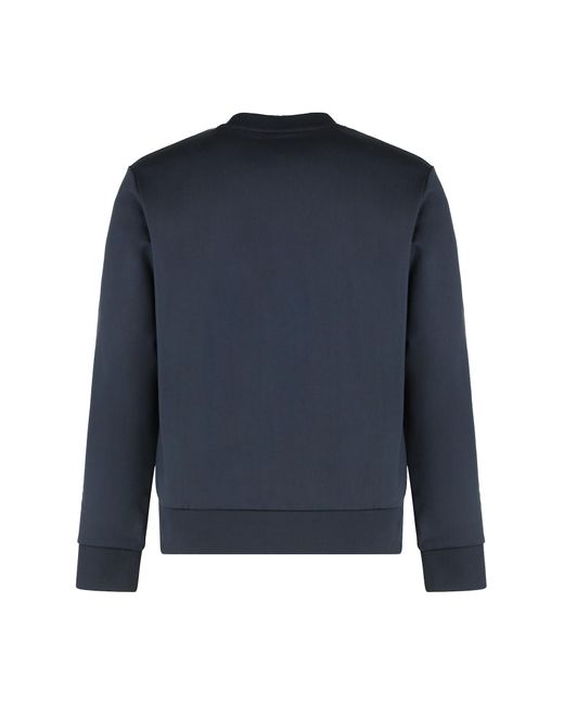 Boss Blue Logo Detail Cotton Sweatshirt for men