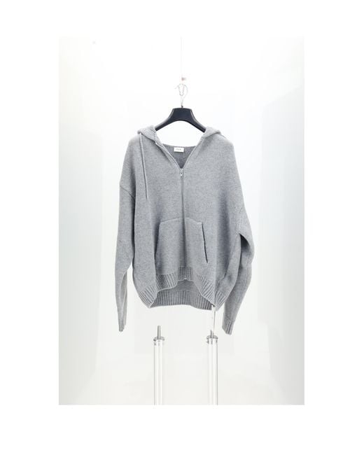 Céline Gray Hooded Cardigan- Wool Fleece for men