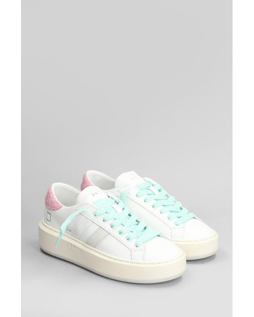 Date White Hill Low Platform Sneakers