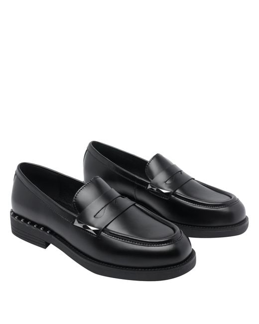 Ash Black Flat Shoes Calf Leather/Rubber Sole