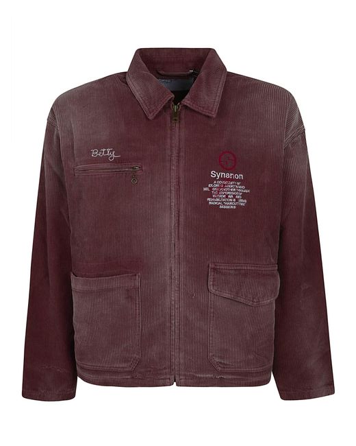 PALY Purple Synanon Cord Work Jacket Cotton for men