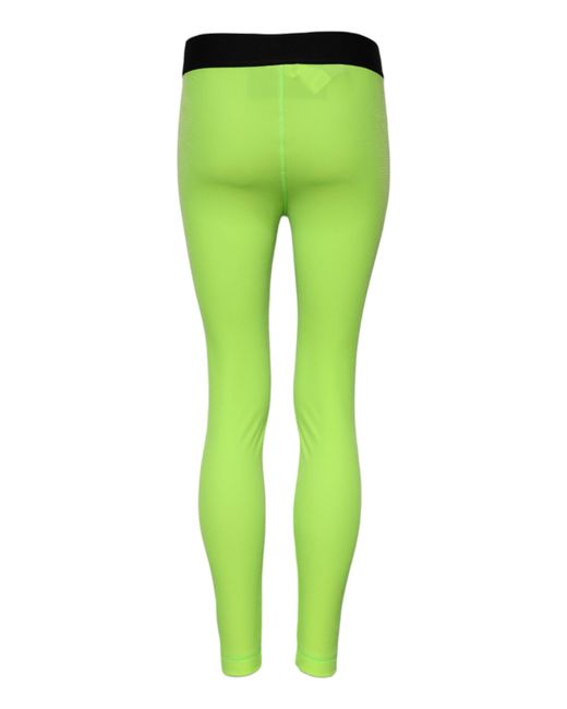 Dolce & Gabbana Green Leggings Nylon