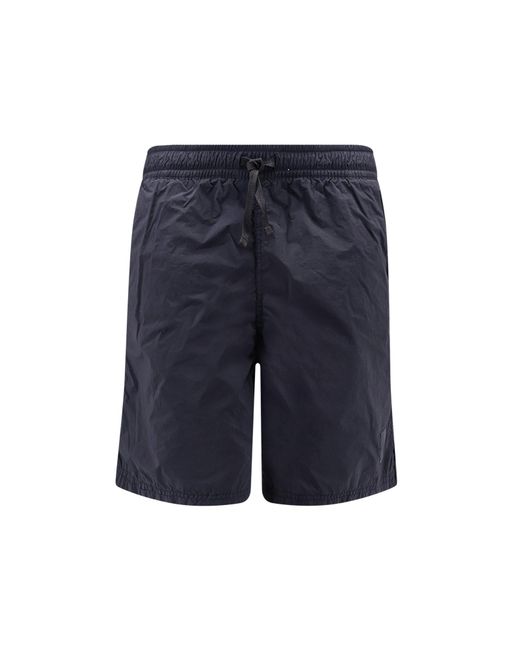 Stone Island Blue Nylon Swim Trunks for men
