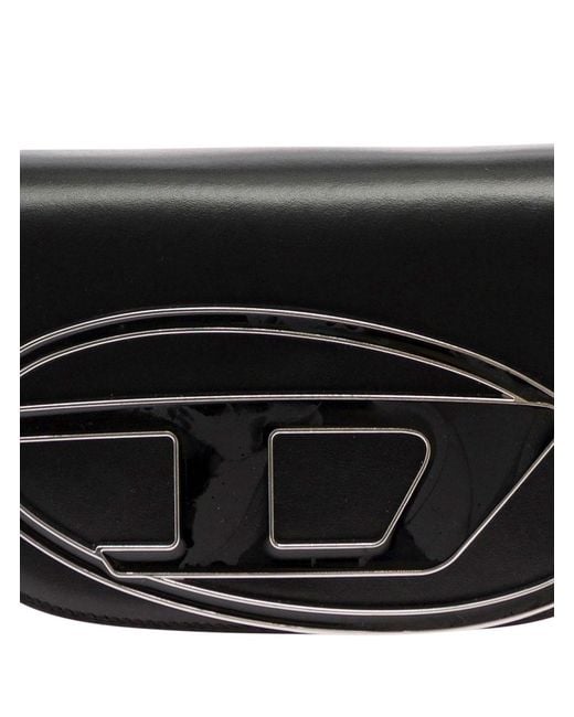 DIESEL Black '1Dr' Shoulder Bag With Oval D Patch