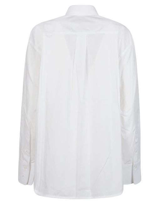 Victoria Beckham White Oversized Long Sleeve Shirt