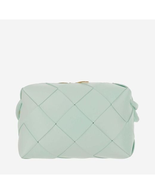 Bottega Veneta Green Small Cassette Camera Bag Lambskin Shoulder