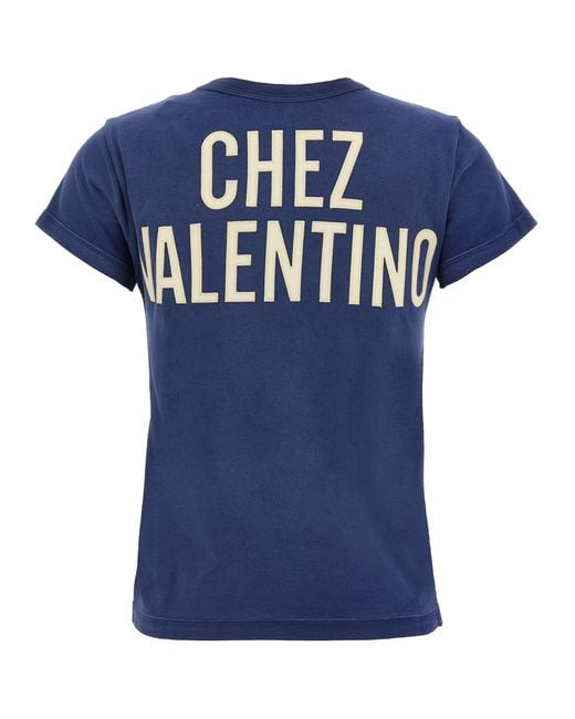 Valentino Garavani Blue Panther Lady T-Shirt
