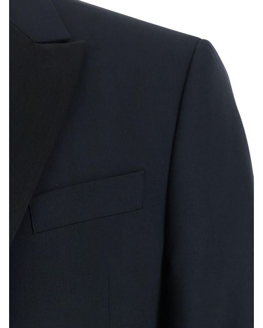 Emporio Armani Blue Suit Single-Breasted Wool for men