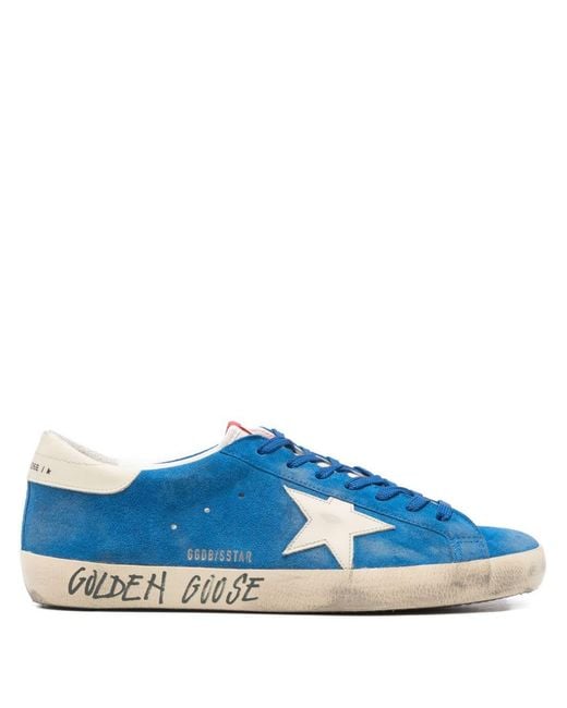 Golden Goose Deluxe Brand Blue Super-Star Sneakers for men