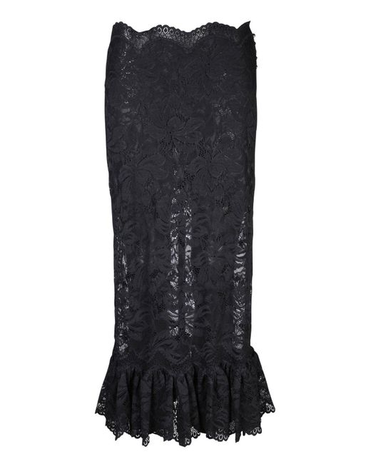Rabanne Black Maxi Lace Midi Skirt