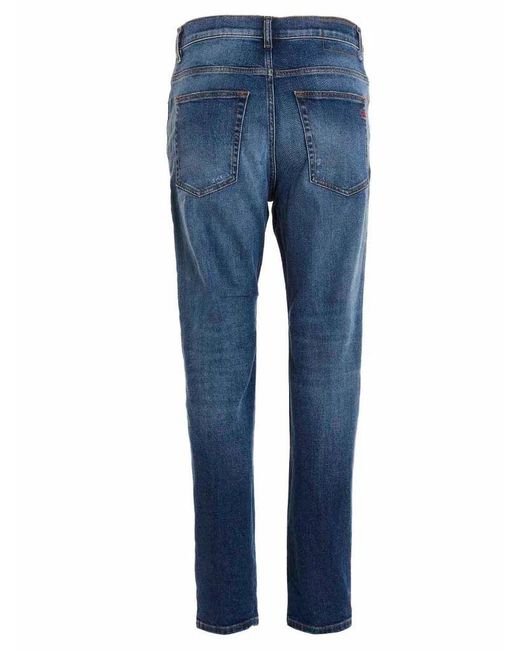 DIESEL Blue D-Fining Stretch Tapered Fit Denim Jeans for men