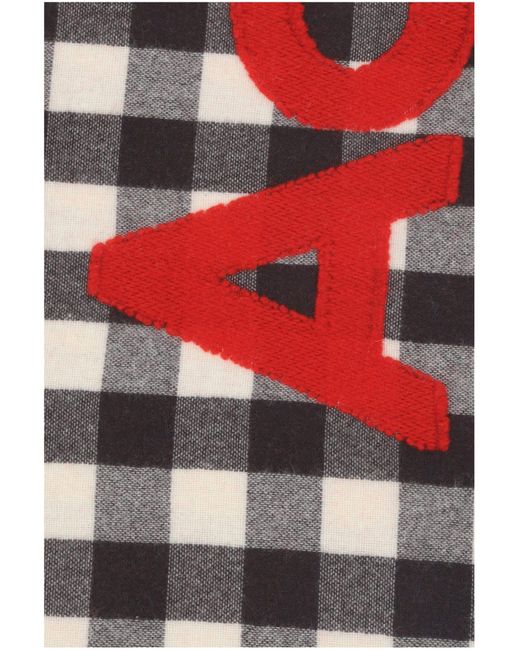 Acne Red Wool Scarf for men