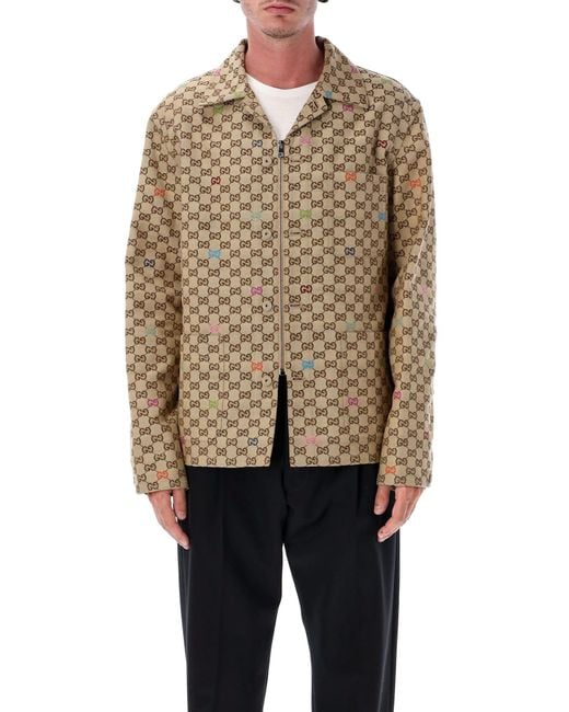 Gucci Natural Gg Canvas Jacket for men