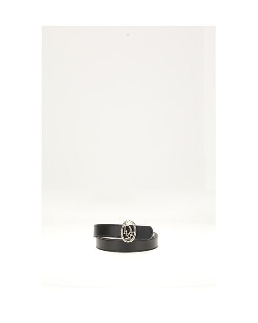 Dior White Belt Oblique-Multicolour Calf Leather (Bos Taurus)