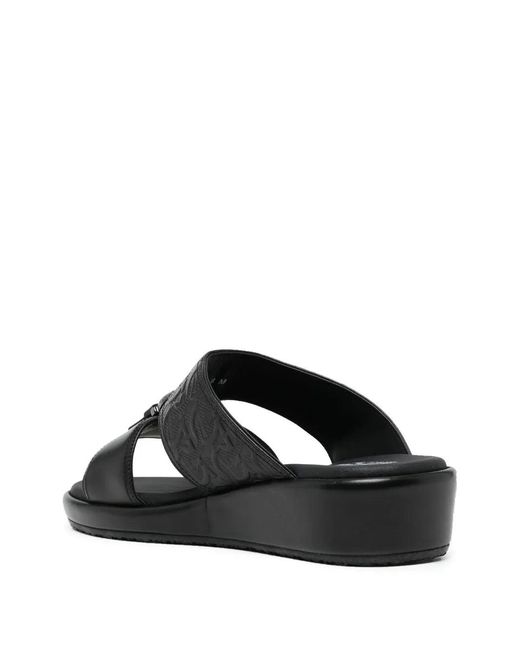 Ferragamo Black Ferragamo Murray Sandals for men