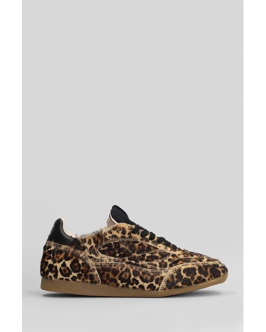 Date Brown Fuga Low Pony Sneakers