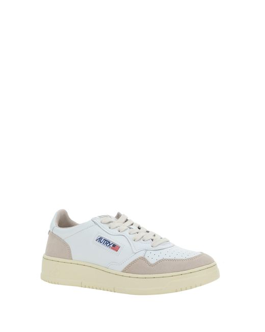 Autry White Medalist Low Sneakers
