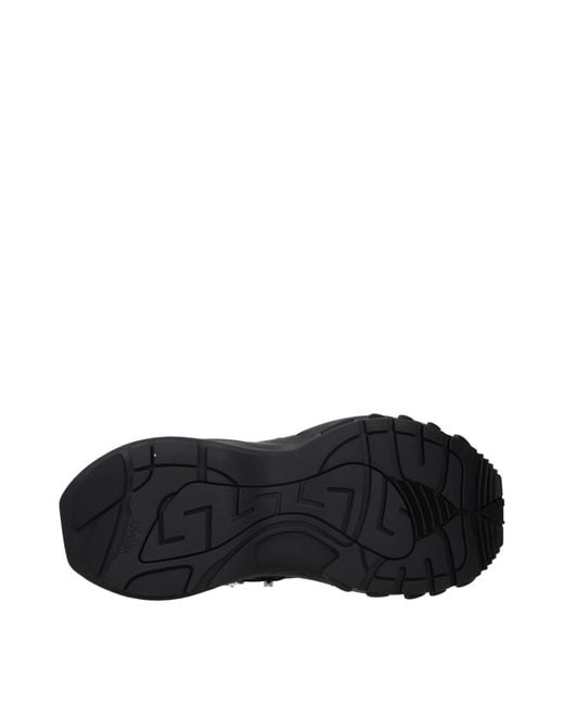 Versace Black Fabric Sneakers for men