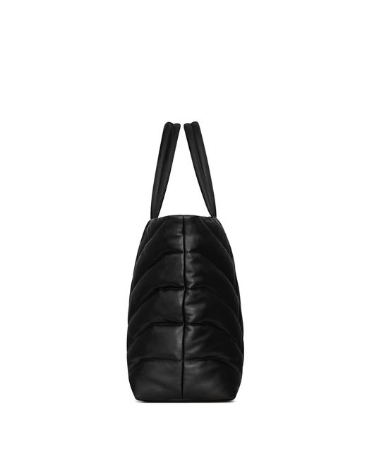 Saint Laurent Black Nappa Puffer Tote Bag for men