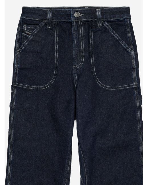 DIESEL Blue Stretch Cotton Jeans for men