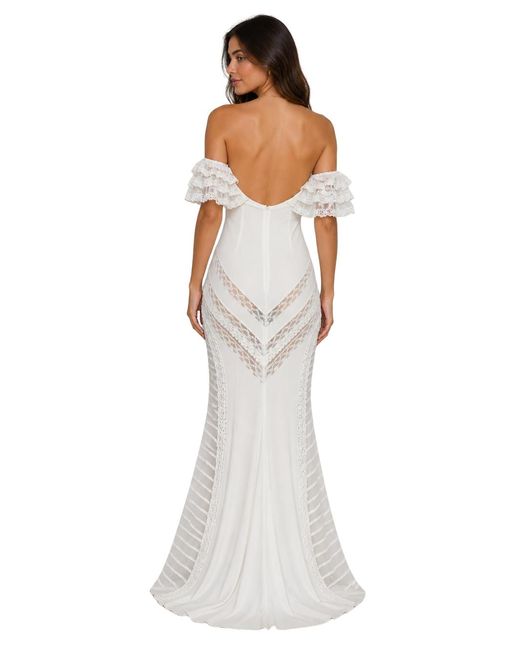 Amen White Dress Off-The-Shoulder